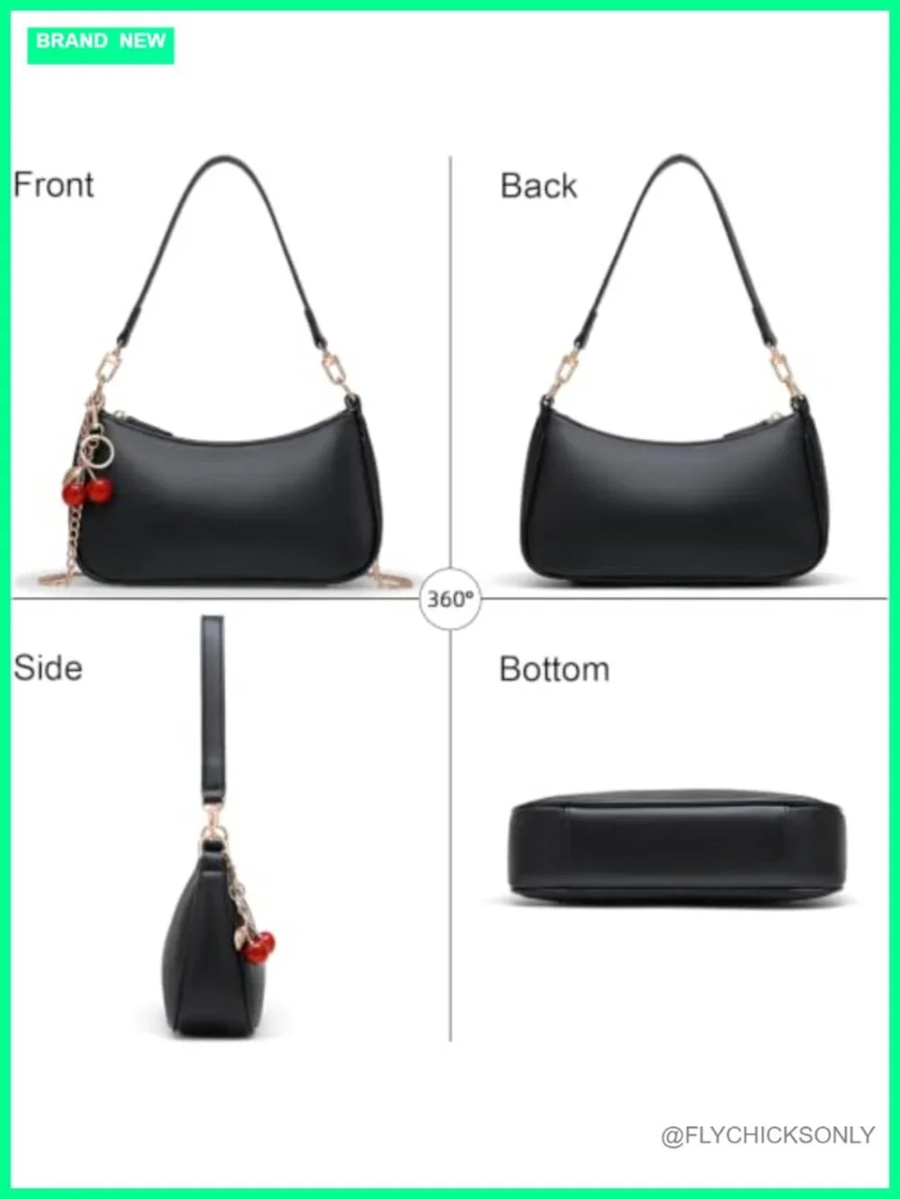 Hobo Crossbody Purse with Removable Straps, PU Leather
